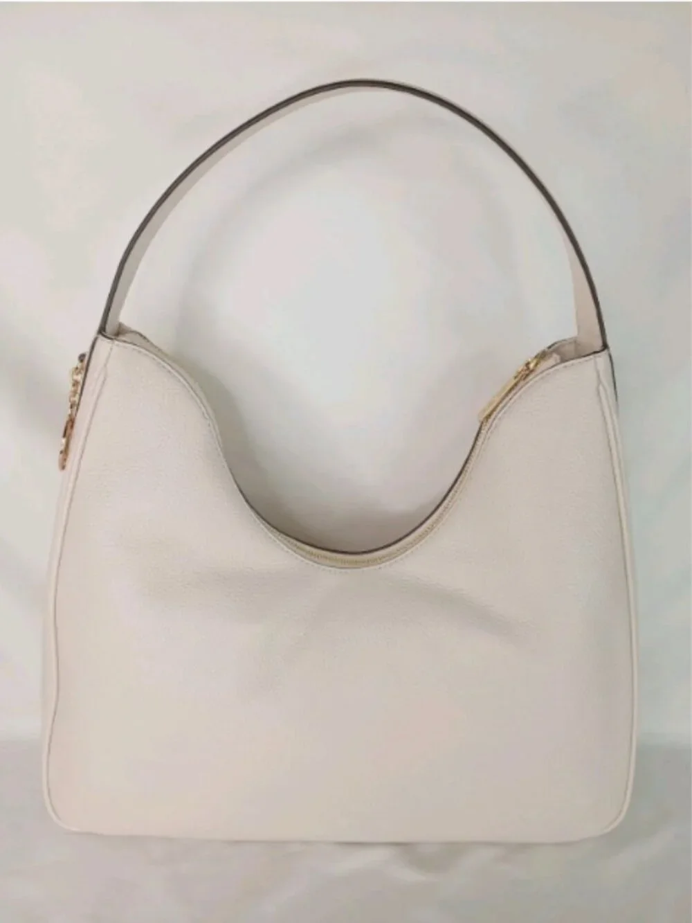 Michael Kors Nayla Medium Shoulder Bag Pebbled Leather Light Cream *BAG ONLY*